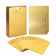 Карты игральные пластиковые (золотые)