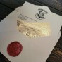 Письмо приглашение в Хогвартс с билетами на поезд