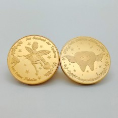 Сувенирная монета Зубная фея Fairy (золотая)