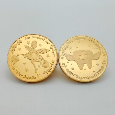 Сувенирная монета Зубная фея Fairy (золотая)