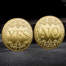 Сувенирная монета принятия решений YES/NO 3701 (золотая)