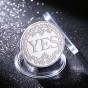 Сувенирная монета принятия решений YES/NO 3702 (серебряная)