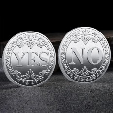 Сувенирная монета принятия решений YES/NO 3702 (серебряная)