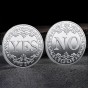 Сувенирная монета принятия решений YES/NO 3702 (серебряная)