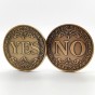 Сувенирная монета принятия решений YES/NO 3703 (золото антик)