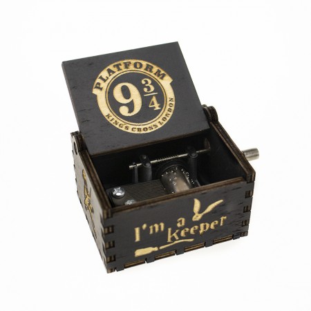 Музыкальная шкатулка винтажная Гарри Поттер 9 и 3/4 (черная)