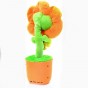 Интерактивная игрушка танцующий Цветок, блютуз колонка с FM радио Dancing Flower (оранжевая)