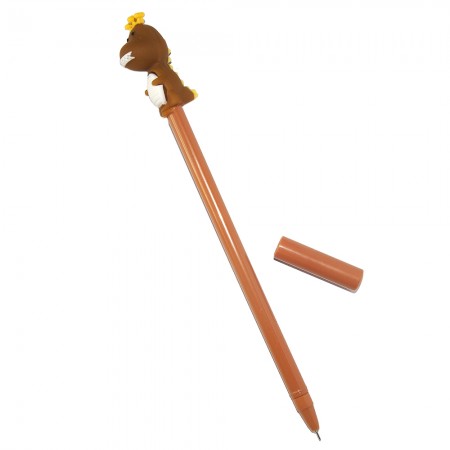 Ручка гелева Динозаврик (коричневий)