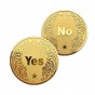 Сувенирная монета принятия решений YES/NO 3801 (золотая)