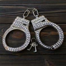 Наручники игровые Shine со стразами на блистере