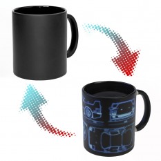 Чашка хамелеон 66054 ЧРЖ Ferrari neon (черная)