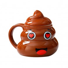 Кружка керамическая фигурная Какашка Emoji №3