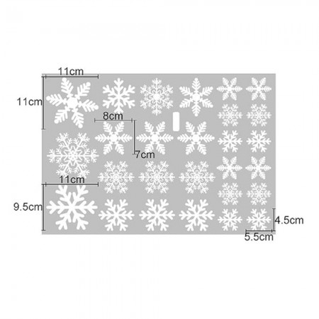 Інтер'єрна наклейка NG Сніжинки DMJ 3550-010/AMJ301 35х50см (1 лист 27шт)