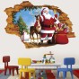 Інтер'єрна наклейка NG Санта Клаус та Рудольф XH7247 50х70см