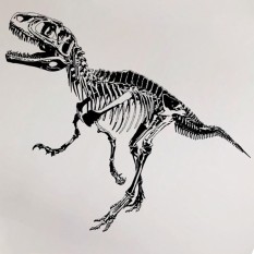 Інтер'єрна наклейка ZOO Скелет Динозавра SK7039 70х50см