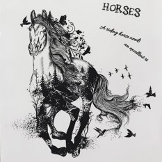 Интерьерная наклейка ZOO Черная Лошадь XL8346 90х60см