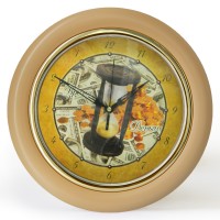 Годинник йде у зворотний бік Час-гроші (бежевий)