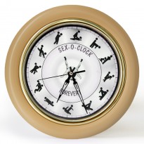 Годинник Камасутра настінний великий (бежевий)