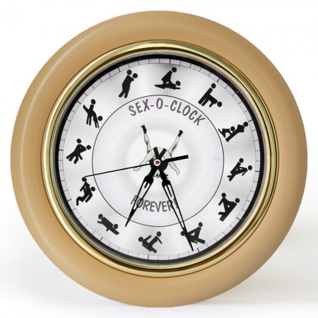 Годинник Камасутра настінний великий (бежевий)