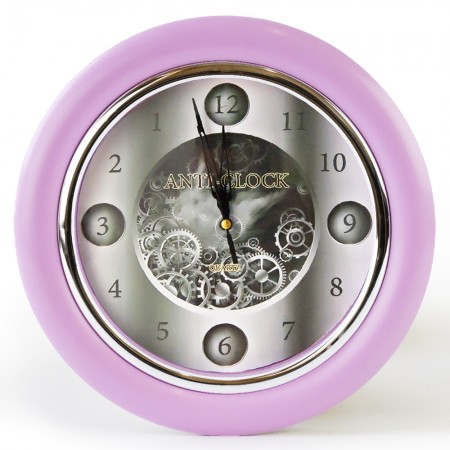 Часы с обратным ходом Anti-clock Ц012 (розовые)