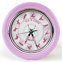 Годинник Камасутра настінний великий (рожевий)