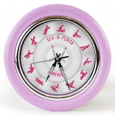 Годинник Камасутра настінний великий (рожевий)