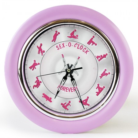 Годинник Камасутра настінний великий (рожевий)