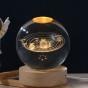 Нічний світильник 3D Кришталева куля Д8 Космос Сонячна система 13411