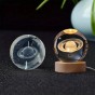 Нічник світильник 3D Кришталева куля Д6 Космос Сатурн 13403