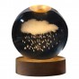 Нічник світильник 3D Кришталева куля Д8 Хмарка 13414
