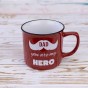 Кружка для папы Папа ты мой герой - Dad you are my hero 400 мл 12735 (красный)