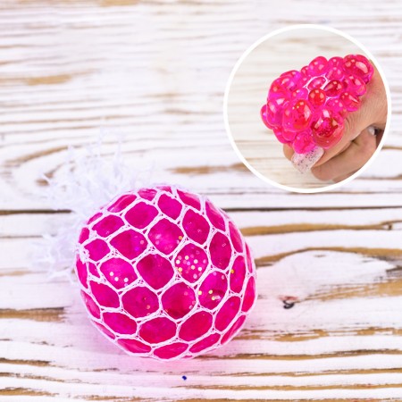 Іграшка антистрес Стресбол з блискітками 5х5 (рожевий)