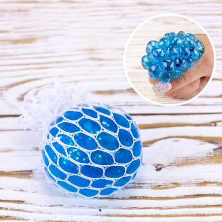 Іграшка антистрес Стресбол з блискітками 5х5 (синій)