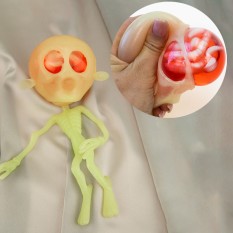 Игрушка антистресс Скелет гуманоида с червями (светонакопительный)