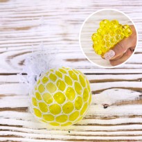 Игрушка антистресс Стрессбол с блестками 5х5 (желтый)