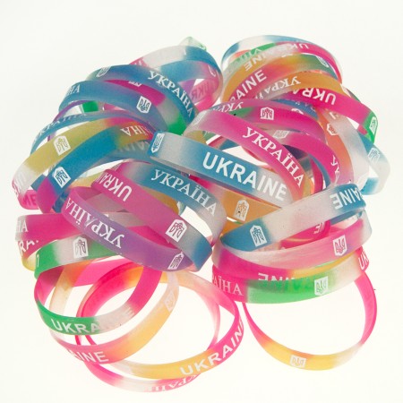 Браслет силиконовый Ukraine светонакопительный (уп. 50шт)