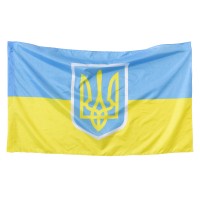 Флаг Украины 145х90 см с гербом
