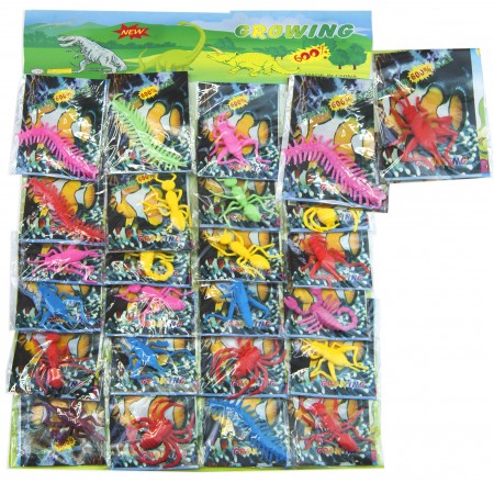 Растущие в воде игрушки 6х3см Насекомые (уп. 24шт)