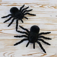 Паук декоративный Тарантул реалистичный флок (уп. 2 шт)