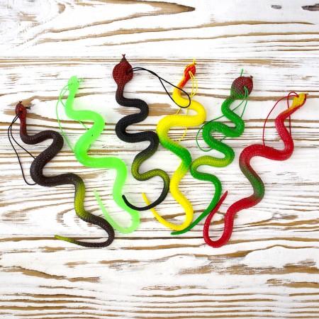 Гумова змія 30см МІКС (уп. 12шт)