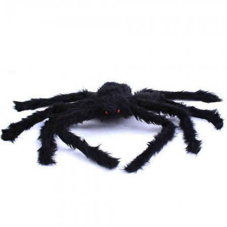 Паук из меха 45см (черный)